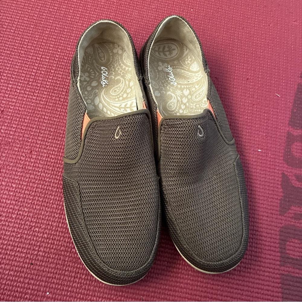 OluKai women's Dark Brown Slip-On Loafers 7.5 - Picture 1 of 9